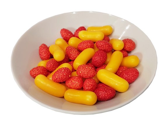 Erdbeeren Bananen Dragees